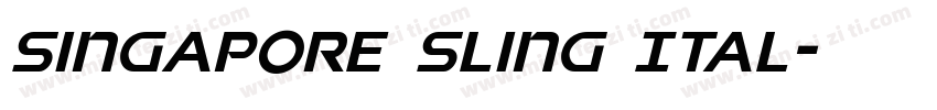 Singapore Sling Ital字体转换